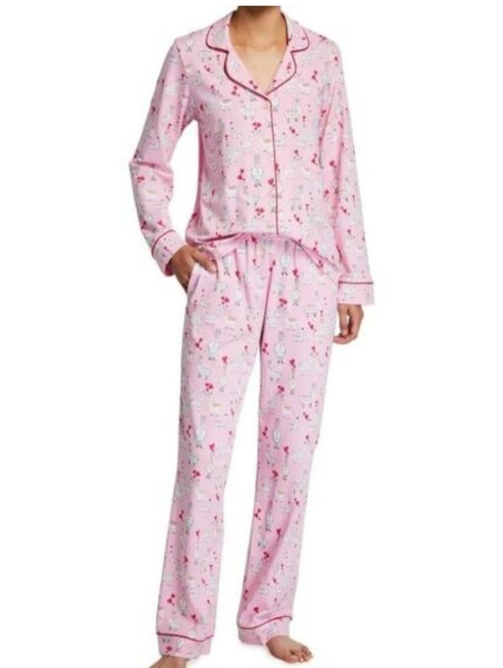 Bed Head Pajamas PJs Sleepwear Llama Love Set Women's XS Pink BedHead